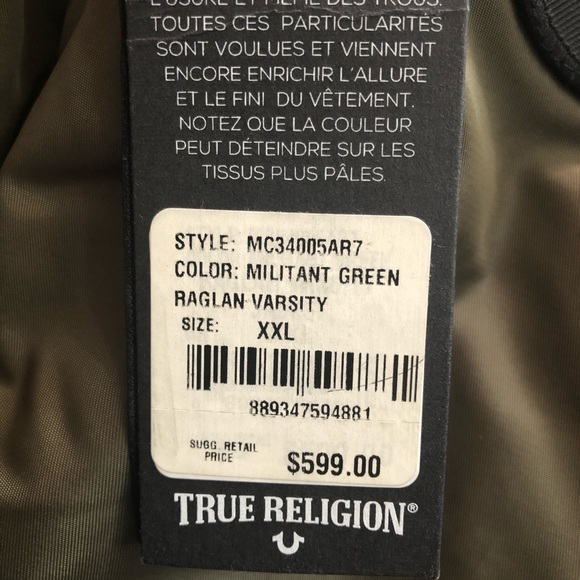 TRUE RELIGION R. Westbrook Varsity Leather Jacket - Picture 8 of 8